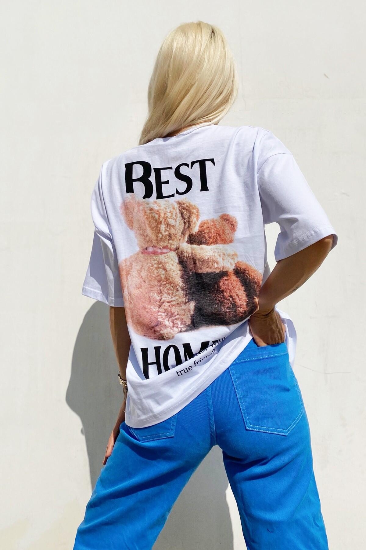 Best Homies Baskılı Bisiklet Yaka Tshirt
